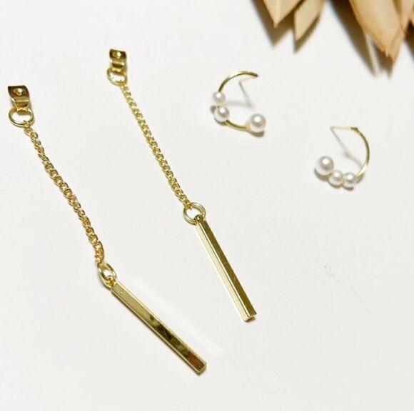 Dainty pearl earrings #931 - Picture 3 of 6